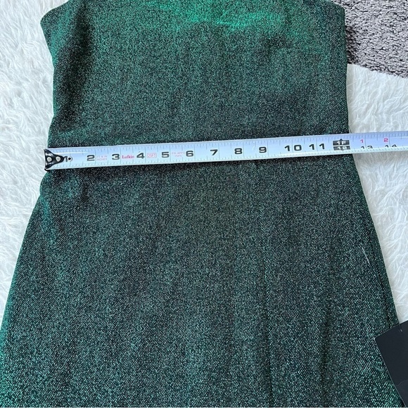 NWT Lulus Take Me Anywhere Asymmetric Neck Sparkle Knit Minidress small - Picture 7 of 9